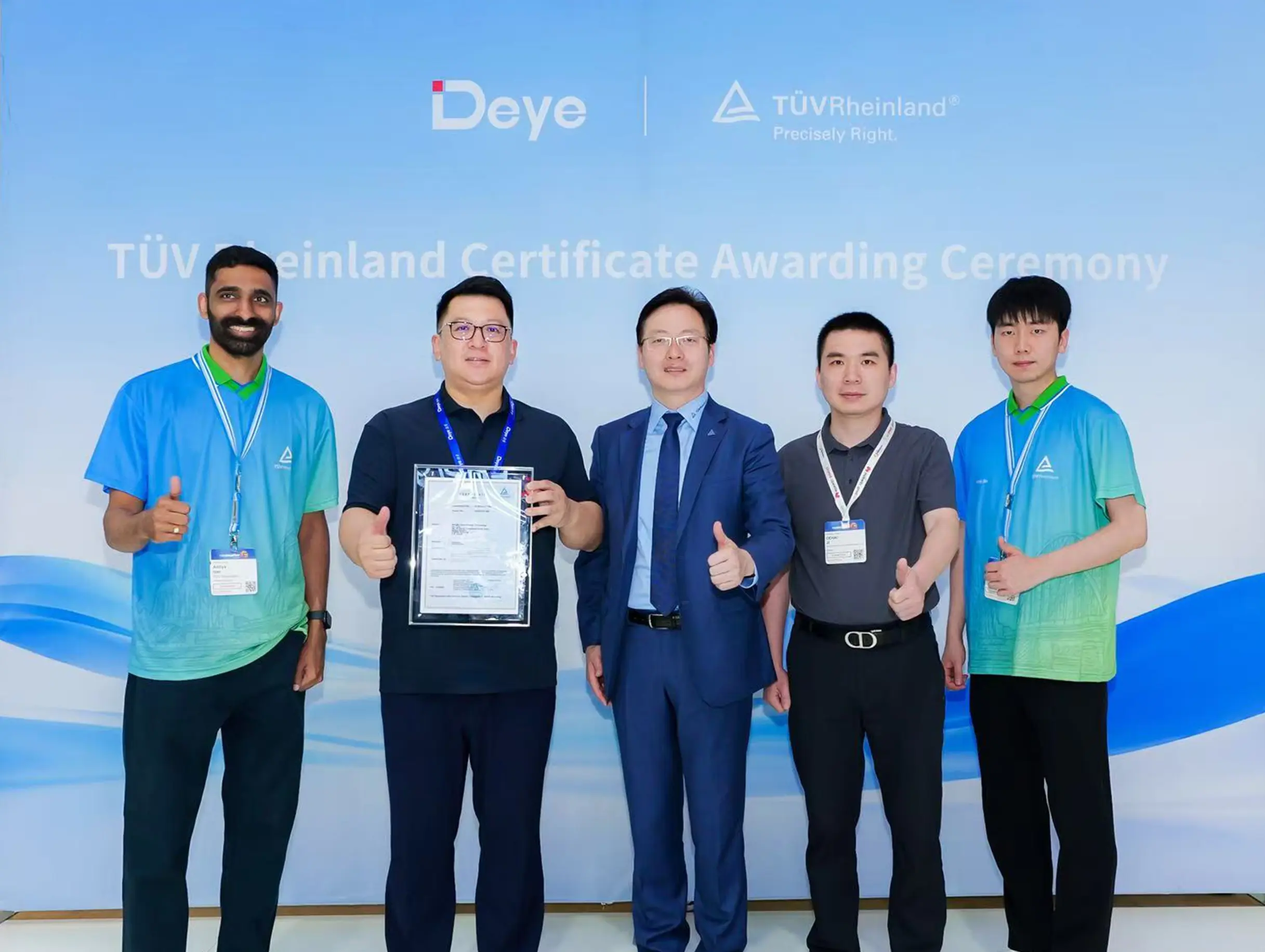  Deye Secures Multiple TÜV Rheinland Certifications at The smarter E Europe