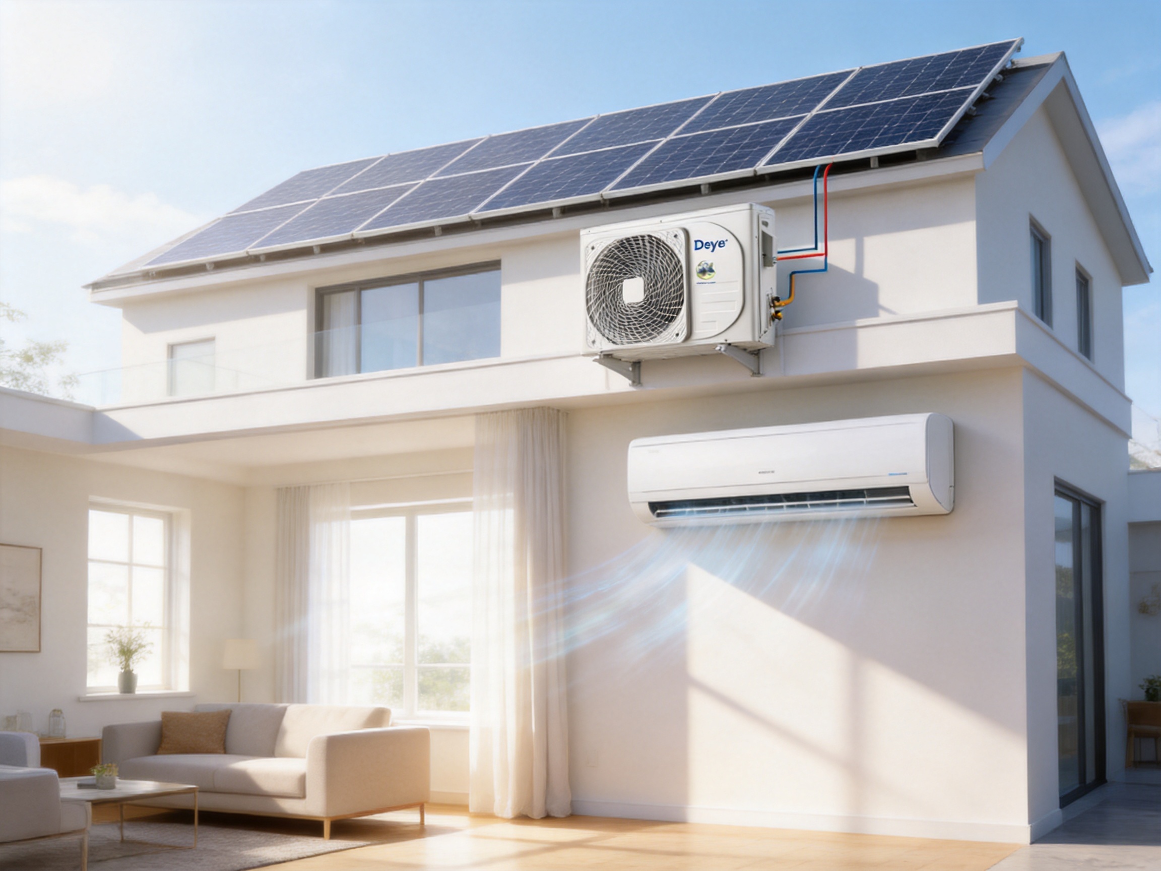 Hybrid ACDC Solar Air Water Cooler: Direct Solar Cooling for High-Efficiency Comfort