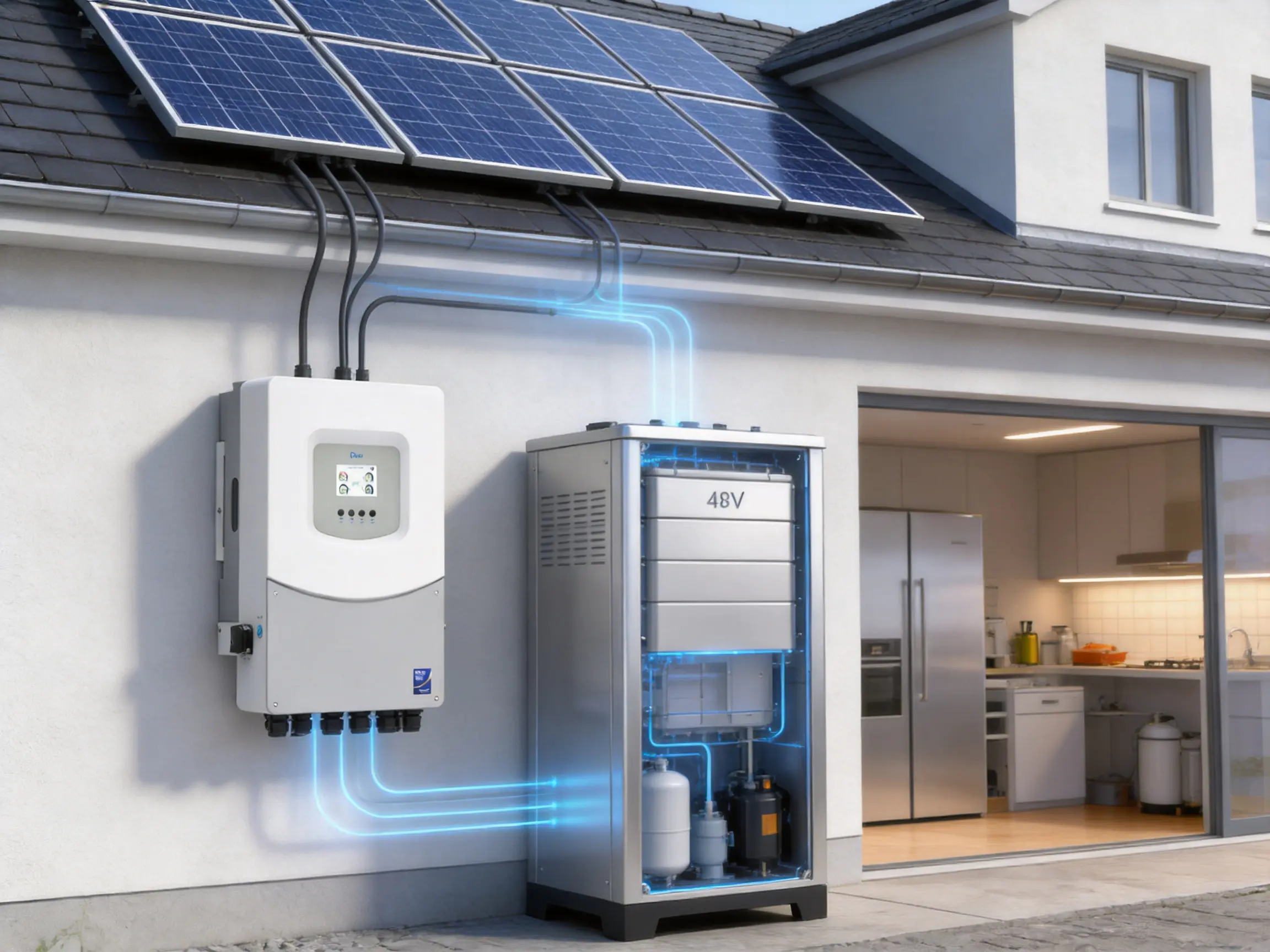 Three-Phase Low-Voltage Hybrid Inverter for Flexible Solar and Energy Storage Applications